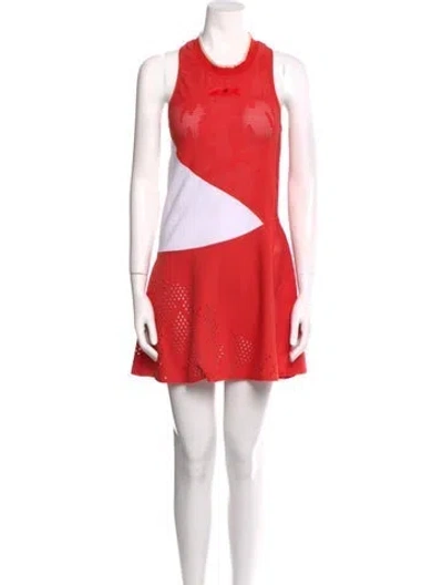 Pre-owned Stella Mccartney For Adidas Crew Neck Mini Dress In Red