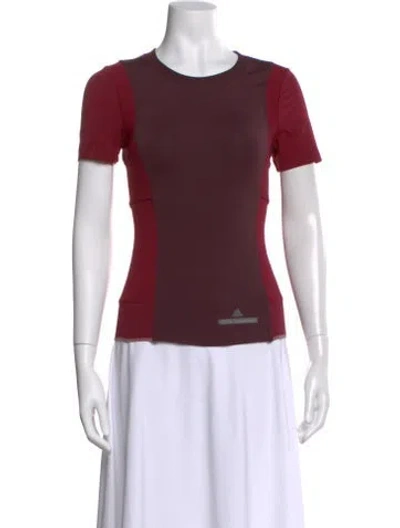 Pre-owned Stella Mccartney For Adidas Crew Neck Short Sleeve T-shirt In Burgundy