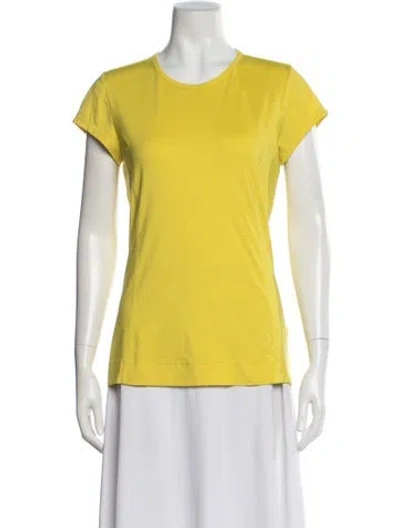 Pre-owned Stella Mccartney For Adidas Crew Neck Short Sleeve T-shirt In Yellow