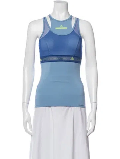 Pre-owned Stella Mccartney For Adidas Crew Neck Sleeveless Sports Bra In Blue