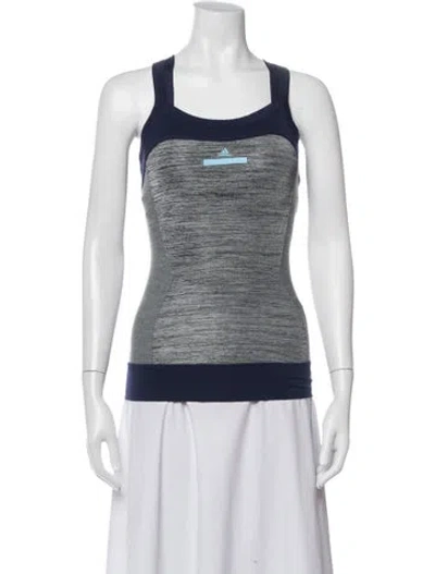 Pre-owned Stella Mccartney For Adidas Crew Neck Sleeveless Sports Bra In Gray