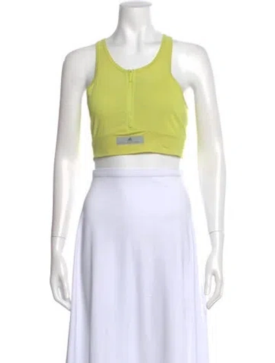 Pre-owned Stella Mccartney For Adidas Crew Neck Sleeveless Sports Bra In Green