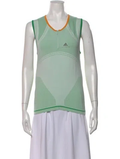 Pre-owned Stella Mccartney For Adidas Crew Neck Sleeveless Sports Bra In Green
