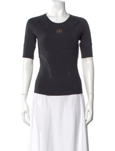 Pre-owned Stella Mccartney For Adidas Crew Neck Three-quarter Sleeve Top In Black