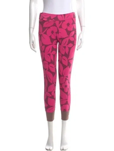 Pre-owned Stella Mccartney For Adidas Floral Print Skinny Leg Pants In Pink