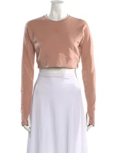 Pre-owned Stella Mccartney For Adidas Graphic Print Crew Neck Crop Top In Neutral