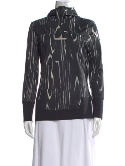 Pre-owned Stella Mccartney For Adidas Graphic Print Crew Neck Hoodie In Black