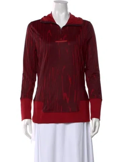 Pre-owned Stella Mccartney For Adidas Graphic Print Crew Neck Top In Red
