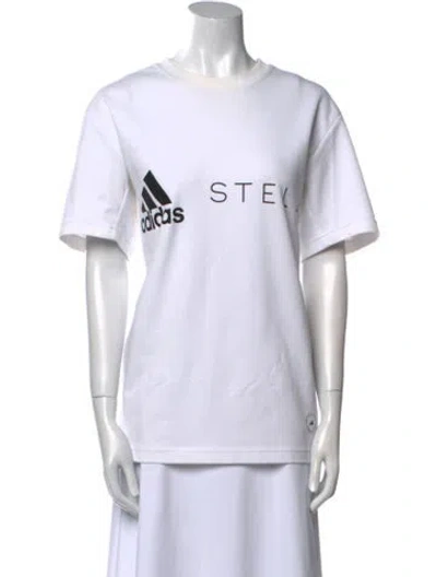 Pre-owned Stella Mccartney For Adidas Graphic Print Crew Neck T-shirt In White