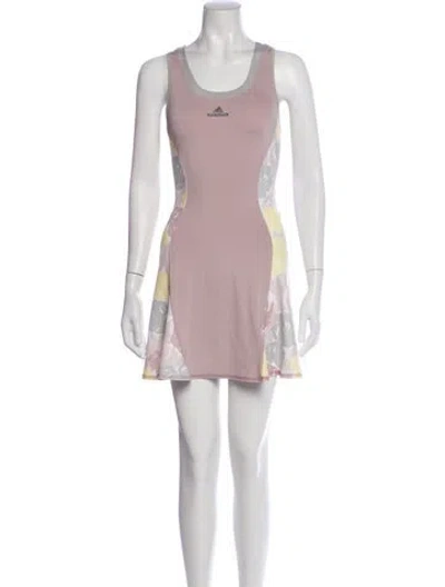 Pre-owned Stella Mccartney For Adidas Graphic Print Mini Dress W/ Tags In Pink