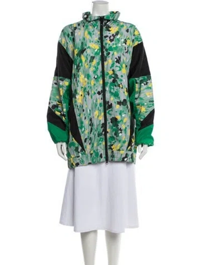 Pre-owned Stella Mccartney For Adidas Graphic Print Performance Jacket In Green