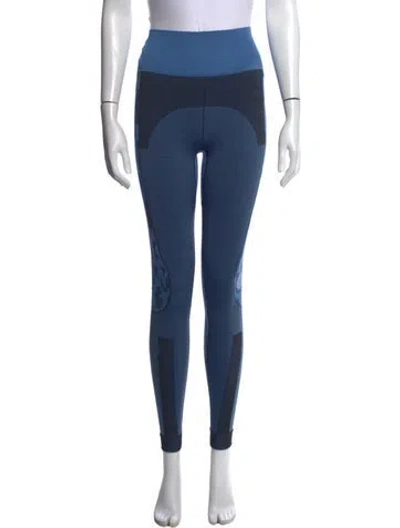 Pre-owned Stella Mccartney For Adidas Graphic Print Skinny Leg Pants In Blue