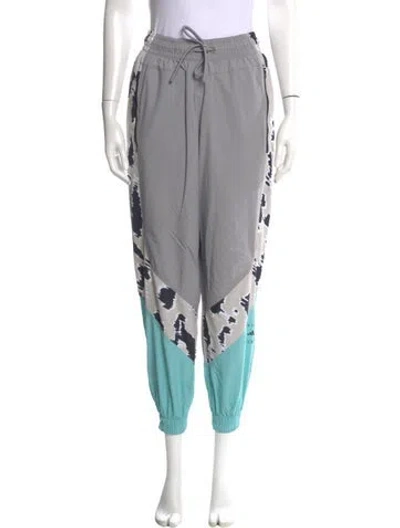 Pre-owned Stella Mccartney For Adidas Graphic Print Wide Leg Pants In Gray