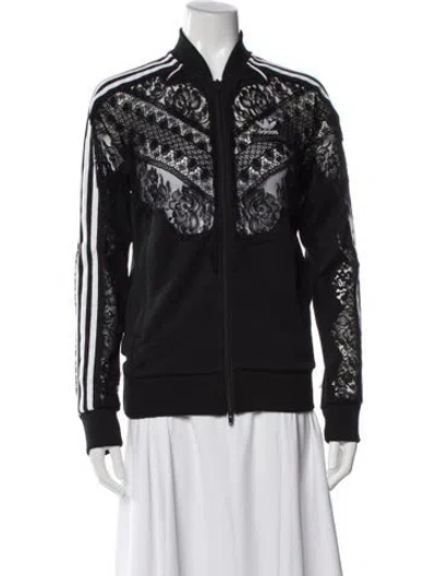 Pre-owned Stella Mccartney For Adidas Lace Pattern Performance Jacket In Black