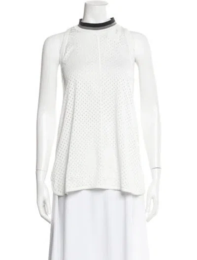 Pre-owned Stella Mccartney For Adidas Mock Neck Sleeveless Top In White