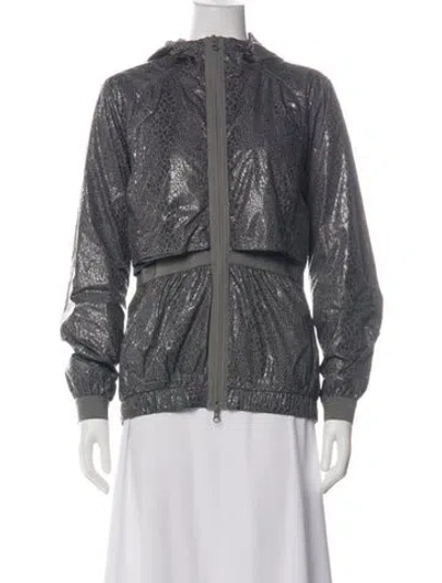 Pre-owned Stella Mccartney For Adidas Nylon Animal Print Performance Jacket In Green