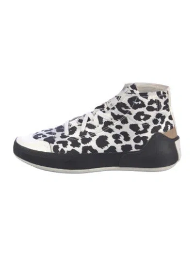 Pre-owned Stella Mccartney For Adidas Nylon Animal Print Wedge Sneakers In Multi