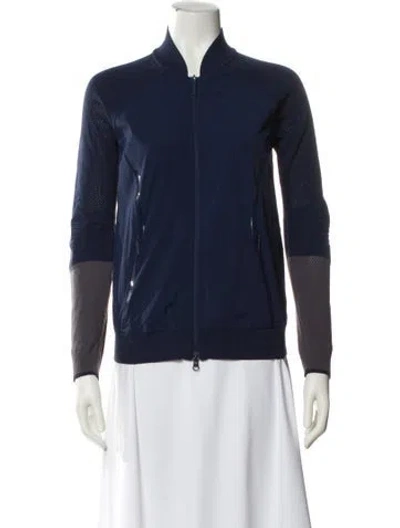Pre-owned Stella Mccartney For Adidas Nylon Biker Jacket In Blue