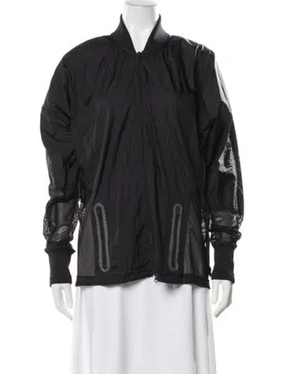 Pre-owned Stella Mccartney For Adidas Nylon Bomber Jacket In Black