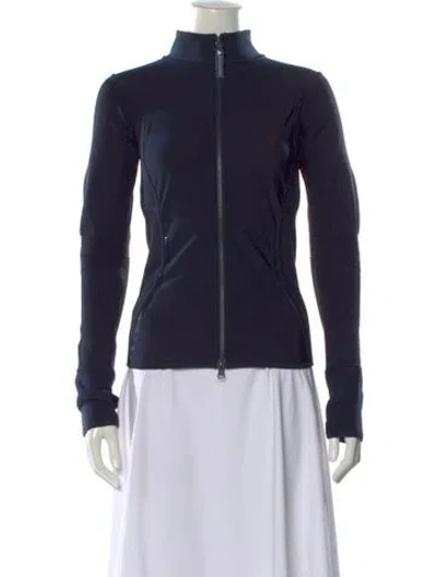 Pre-owned Stella Mccartney For Adidas Nylon Mock Neck Sweater In Blue