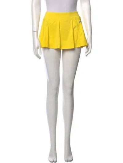 Pre-owned Stella Mccartney For Adidas Pleated Accents Mini Skirt In Yellow