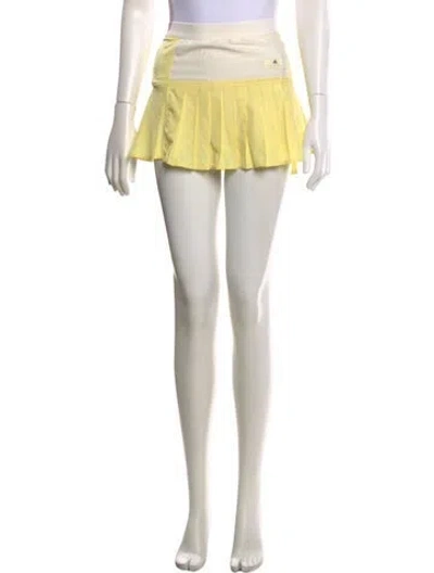 Pre-owned Stella Mccartney For Adidas Pleated Accents Mini Skirt In Yellow