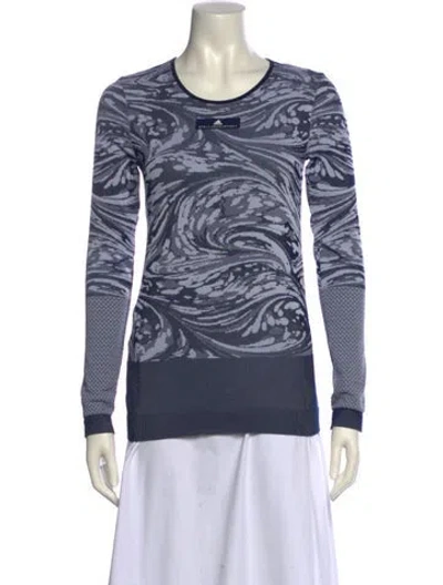 Pre-owned Stella Mccartney For Adidas Printed Crew Neck Sweatshirt In Blue