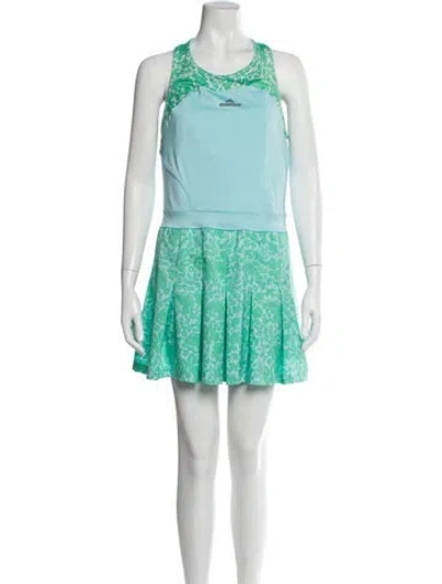 Pre-owned Stella Mccartney For Adidas Printed Mini Dress In Blue