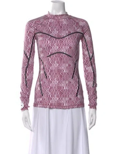 Pre-owned Stella Mccartney For Adidas Printed Mock Neck Top In Multi