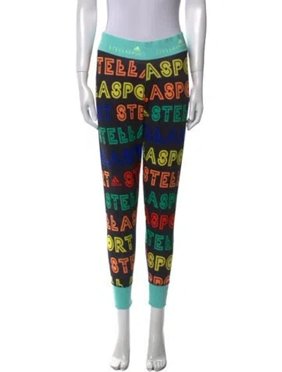 Pre-owned Stella Mccartney For Adidas Printed Skinny Leg Pants In Blue