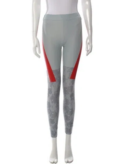 Pre-owned Stella Mccartney For Adidas Printed Skinny Leg Pants In Blue