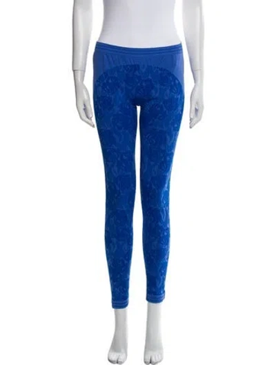Pre-owned Stella Mccartney For Adidas Printed Skinny Leg Pants W/ Tags In Blue