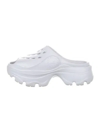 Pre-owned Stella Mccartney For Adidas Rubber Slides In White