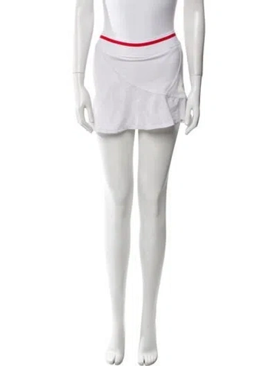 Pre-owned Stella Mccartney For Adidas Ruffle Embellishment Mini Skirt In White