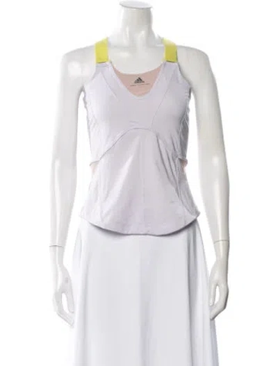 Pre-owned Stella Mccartney For Adidas Scoop Neck Sleeveless Sports Bra In White