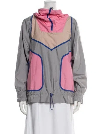 Pre-owned Stella Mccartney For Adidas Striped Jacket W/ Tags In Gray
