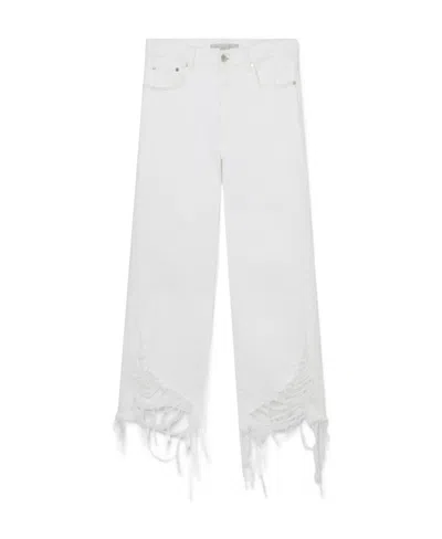 Stella Mccartney Frayed Hem Jeans In White