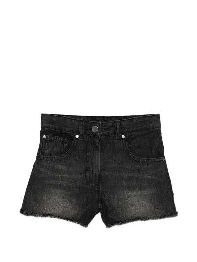 Stella Mccartney Kids' Frayed Shorts In Blue