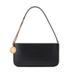 Stella Mccartney Frayme Baguette Shoulder Bag In Black