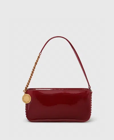 Stella Mccartney Frayme Baguette Shoulder Bag In Gold