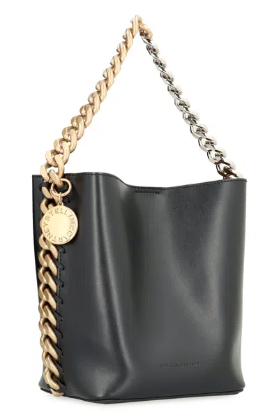 Stella Mccartney Frayme Bucket Bag In Black