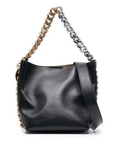 Stella Mccartney Frayme Bucket Bag In Black