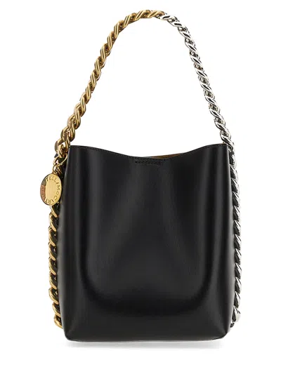 Stella Mccartney Frayme Bucket Bag In Black