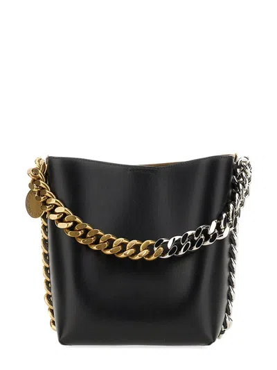 Stella Mccartney Frayme Bucket Bag In Black