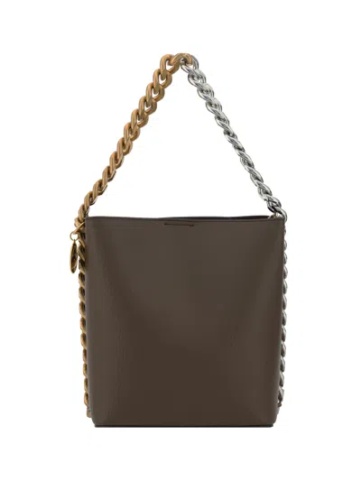 Stella Mccartney Frayme Bucket Bag In Brown