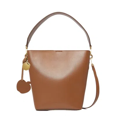 Stella Mccartney Frayme Bucket Bag In Brown