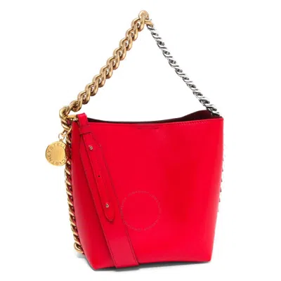Stella Mccartney Frayme Bucket Bag In Red