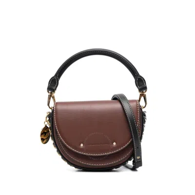 Stella Mccartney Frayme Schultertasche Mit Kettendetail In Black