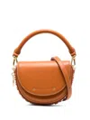 Stella Mccartney Frayme Schultertasche Mit Kettendetail In Orange