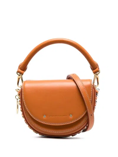 Stella Mccartney Frayme Schultertasche Mit Kettendetail In Orange